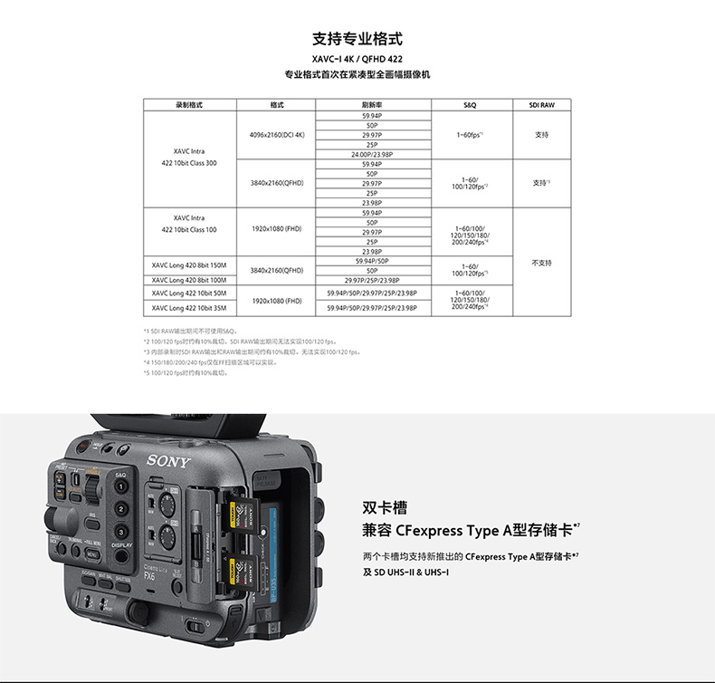 sony索尼fx6fx6vfx6vk高清全画幅4k摄像机摄影机